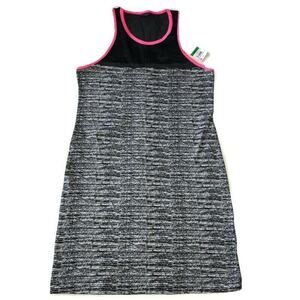 Material Girl Womens Mesh-Inset Bodycon DR NOIR SPACEDYE Juniors Size Large